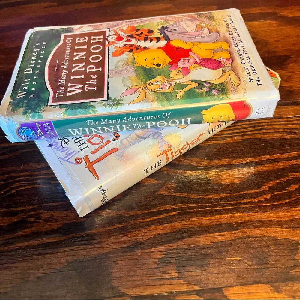 Disney's Winnie the Pooh and Tigger Movie VHS Set - Colorful Covers